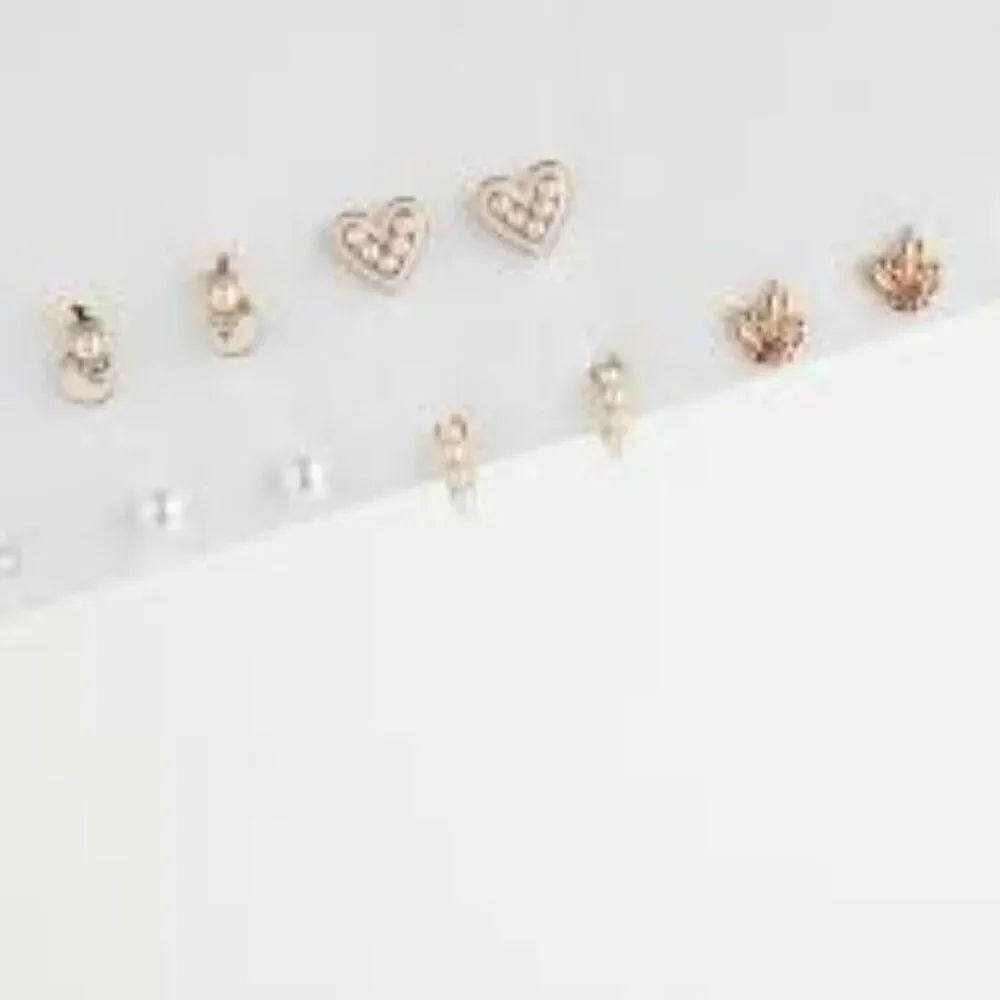 Torrid Pearl Snowman Stud Cuff Earrings Set - New